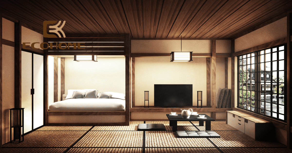 Giường ngủ gỗ kiểu Nhật đẹp