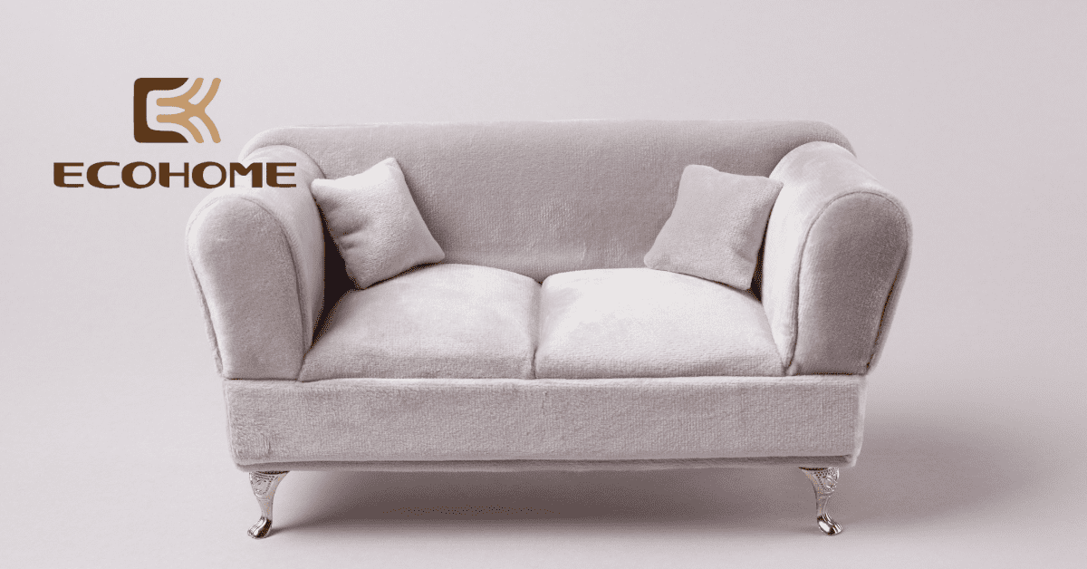 Mẫu ghế sofa màu kem với lối thiết kế cổ điển
