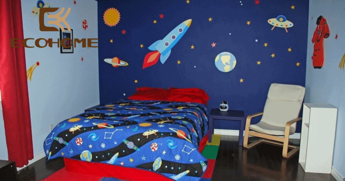 Trang trí theo kiểu vũ trụ hợp lứa tuổi-trang trí phòng ngủ bé gái
