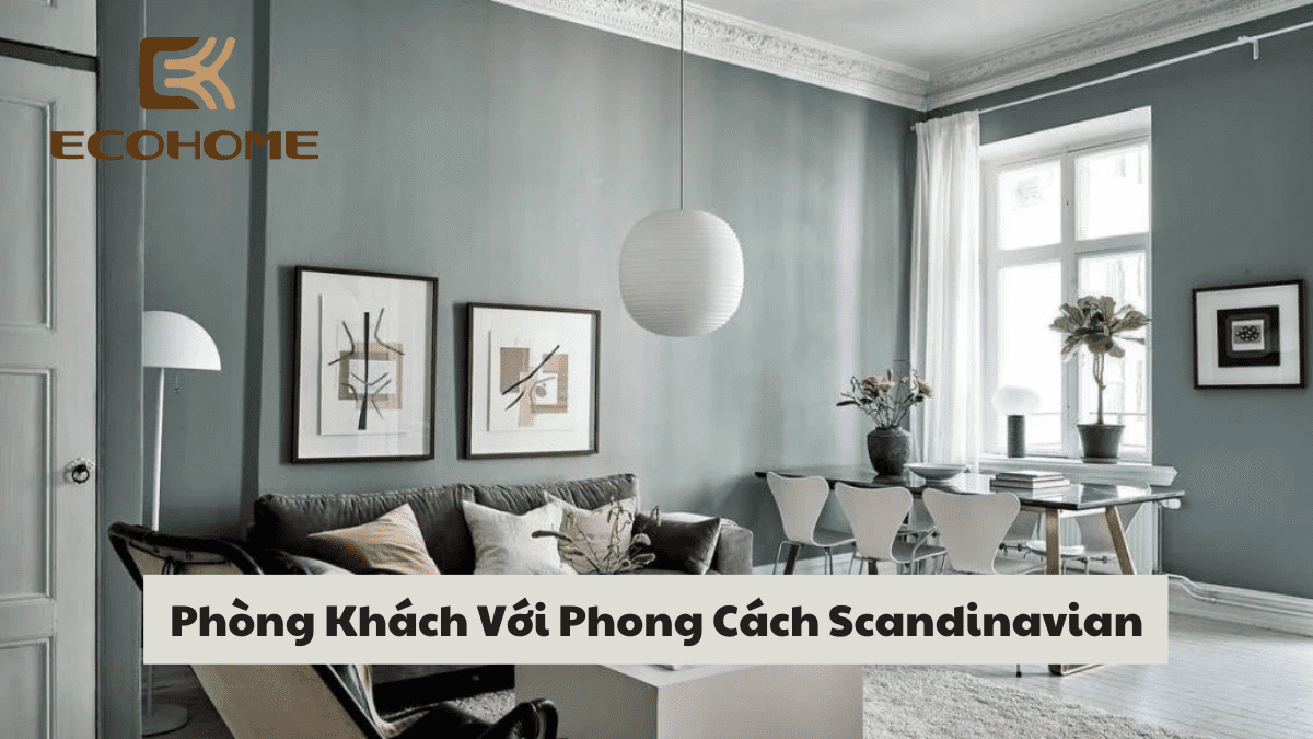 Phòng khách với phong cách scandinavian